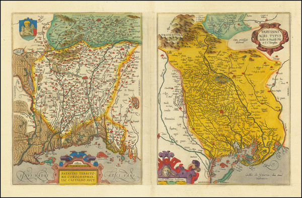 67-Northern Italy Map By Abraham Ortelius