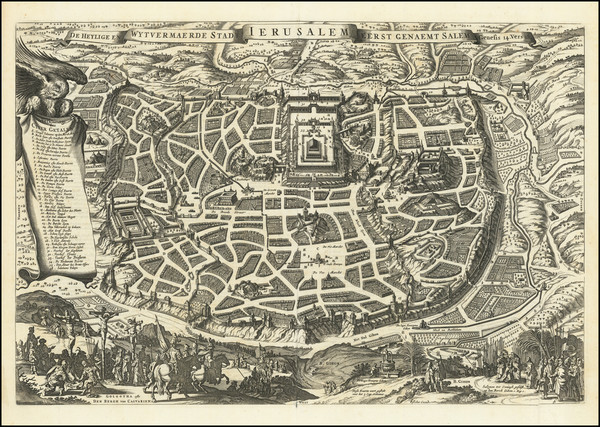 71-Jerusalem Map By Nicolaes Visscher I