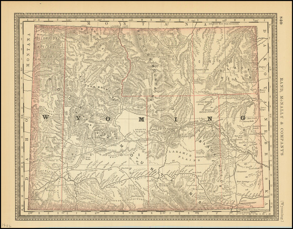 98-Wyoming Map By Rand McNally & Company