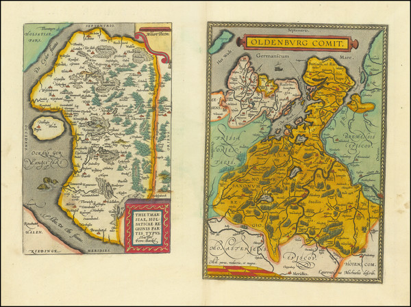 92-Norddeutschland Map By Abraham Ortelius