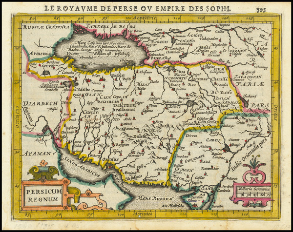 42-Middle East Map By Jodocus Hondius - Mercator