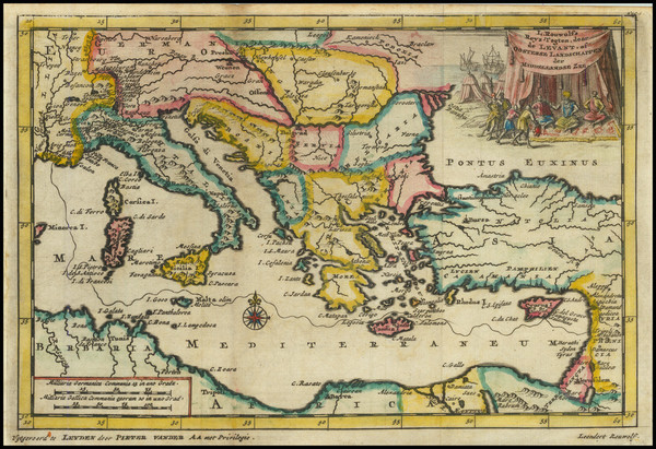 39-Turkey, Mediterranean, Middle East, Turkey & Asia Minor, Balearic Islands and Greece Map By