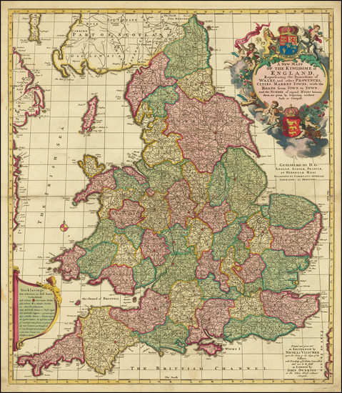 20-England Map By Nicolaes Visscher I / John Overton