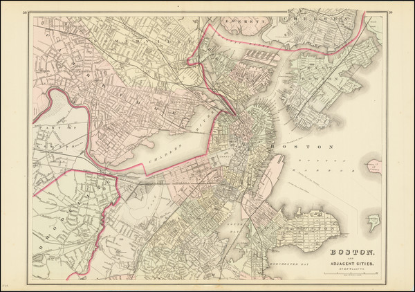 39-Boston Map By O.W. Gray