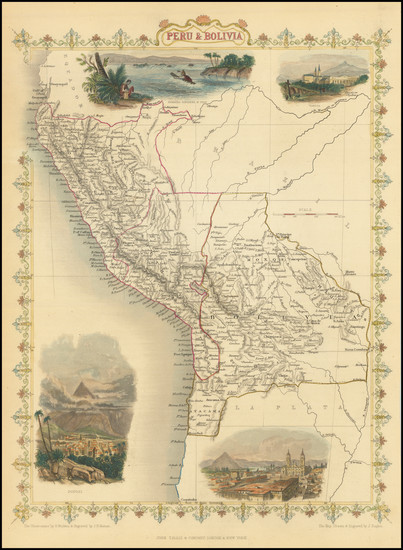 73-Paraguay & Bolivia and Peru & Ecuador Map By John Tallis