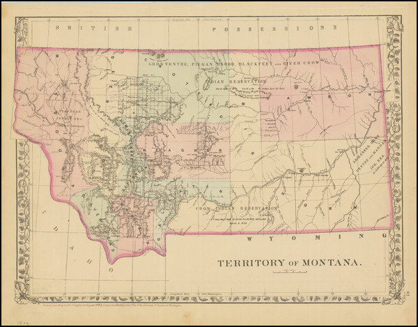 29-Montana Map By Samuel Augustus Mitchell Jr.