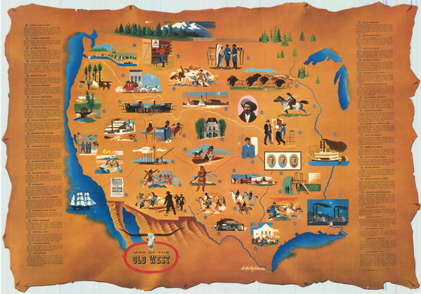 39-United States, Texas, Plains, Southwest, Rocky Mountains, Pacific Northwest, Pictorial Maps and