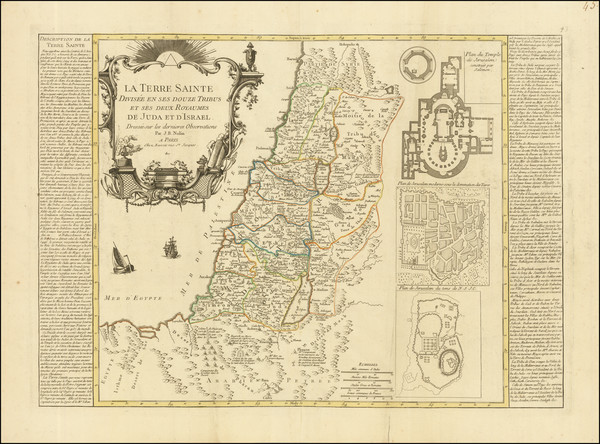 78-Holy Land Map By Maison Basset