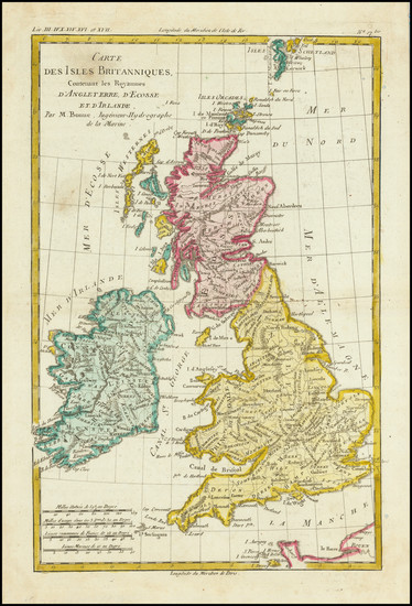 43-British Isles Map By Rigobert Bonne