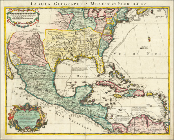 4-Southeast, Texas, Midwest, Southwest, Rocky Mountains and Mexico Map By Johannes Covens  & 