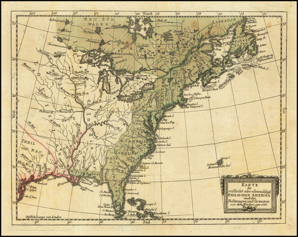 40-United States Map By Johan Jacob Moser