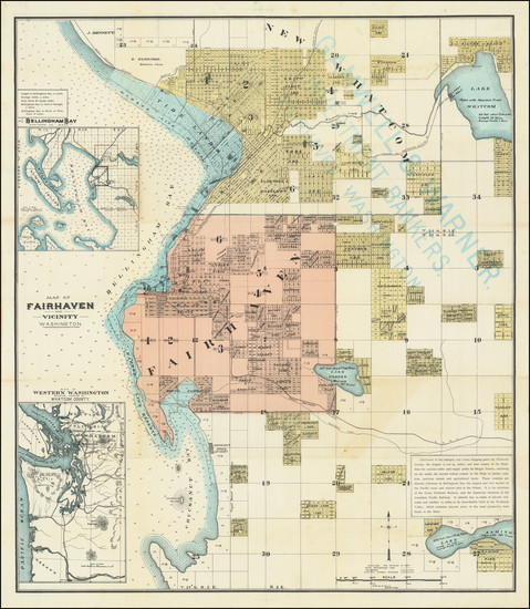 54-Washington Map By Edmund S. Hincks