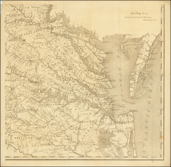 38-Virginia Map By Frederick Bossler / Bishop James Madison