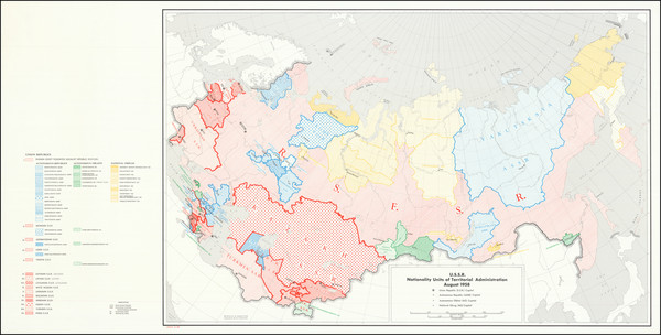 87-Russia and Russia in Asia Map By Central Intelligence Agency