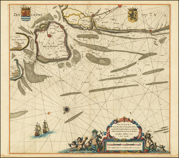 32-Netherlands Map By Pieter Goos