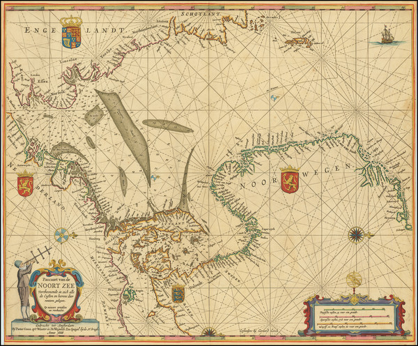 52-British Isles, Netherlands, Scandinavia, Norway and Denmark Map By Pieter Goos