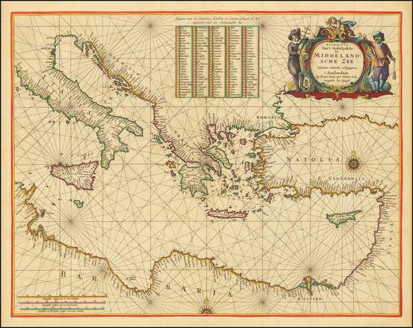 52-Mediterranean Map By Pieter Goos