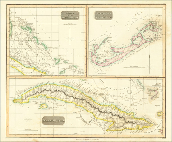 24-Cuba, Bahamas and Bermuda Map By John Thomson