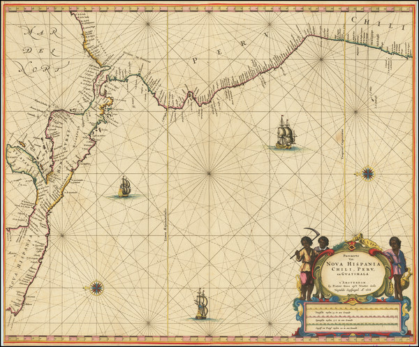 69-Mexico, Central America and South America Map By Pieter Goos