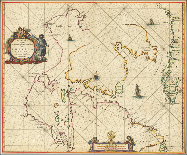 46-Polar Maps and Canada Map By Pieter Goos