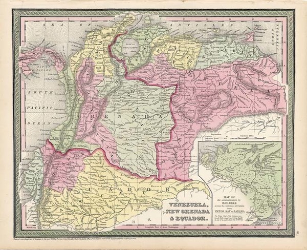 3-South America Map By Thomas, Cowperthwait & Co.