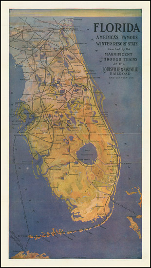 70-Florida Map By Poole Brothers