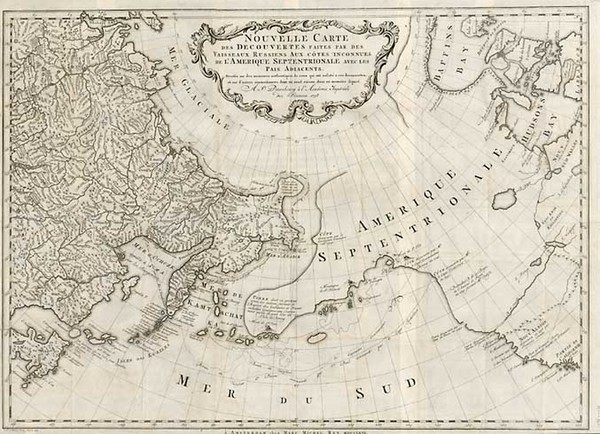 4-Alaska, Asia, Russia in Asia and Canada Map By Gerhard Friedrich Muller / Marc Michel Rey