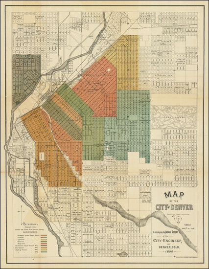 45-Colorado and Colorado Map By Denver Litho Co.