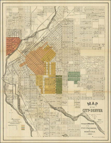 87-Colorado and Colorado Map By Denver Litho Co.