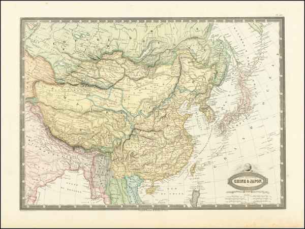 80-China and Japan Map By F.A. Garnier