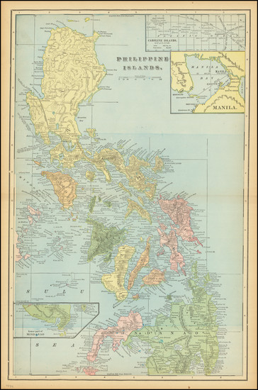 88-Philippines Map By George F. Cram