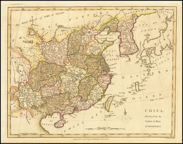 65-China and Korea Map By Robert Wilkinson