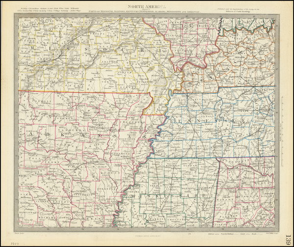 42-Mississippi, Arkansas, Kentucky, Tennessee and Missouri Map By SDUK