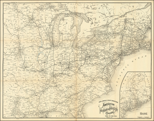 29-United States Map By American Telephone and Telegraph Co.