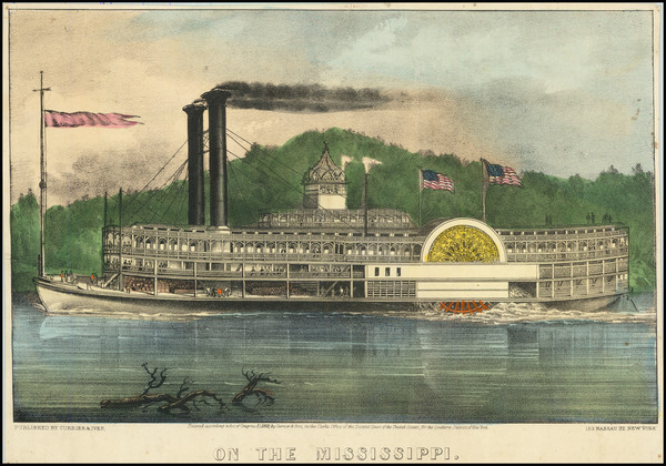 69-Midwest, Curiosities and Naval & Marine Map By Nathaniel Currier / James Merritt Ives