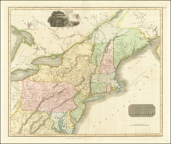 36-New England, New York State and Mid-Atlantic Map By John Thomson