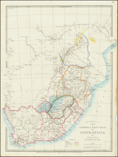 100-South Africa Map By James Wyld