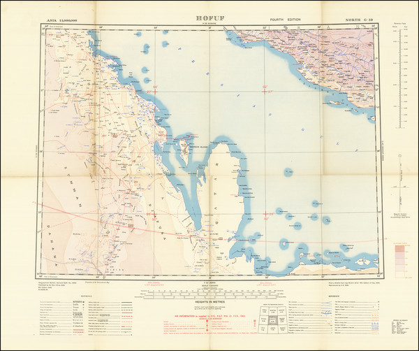 44-Middle East and Arabian Peninsula Map By Geographical Section, War Office (UK)