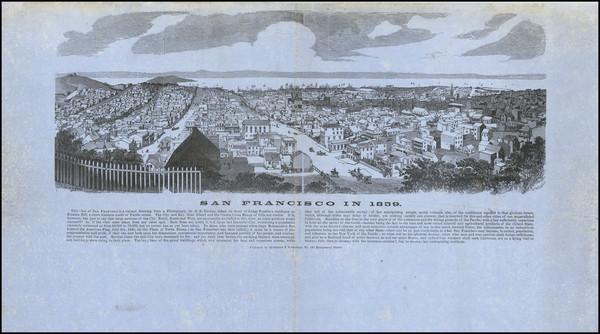 59-San Francisco & Bay Area and Curiosities Map By Hutchings & Rosenfield