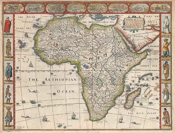 86-Africa and Africa Map By John Speed