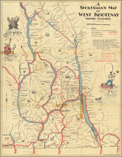 60-British Columbia Map By J.C. Ingram Rogers