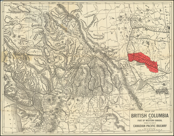 7-Western Canada and British Columbia Map By Poole Brothers