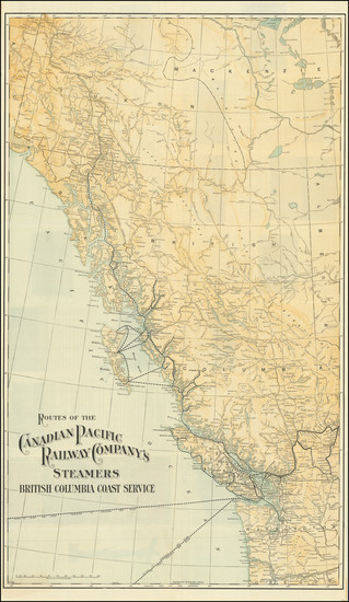 36-Washington, Western Canada and British Columbia Map By Canadian Pacific Railway