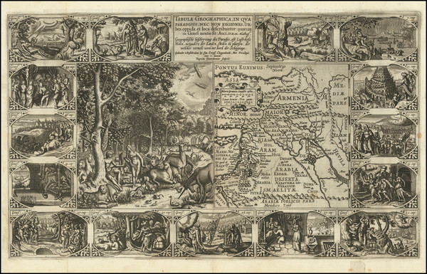 91-Middle East and Holy Land Map By Johannes Cloppenburg