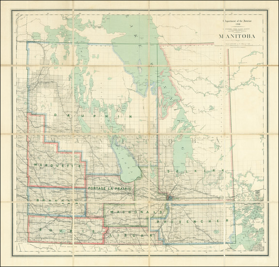 81-Western Canada Map By Canadian Department of the Interior