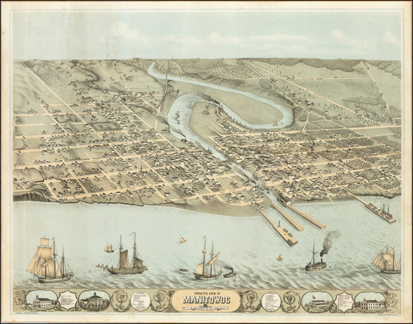 18-Wisconsin Map By Augustus Koch