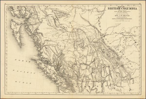 41-Alaska and British Columbia Map By Joseph William Trutch