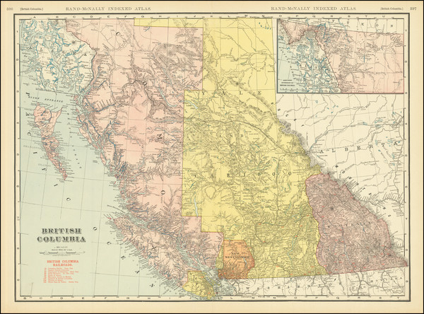 38-British Columbia Map By Rand McNally & Company