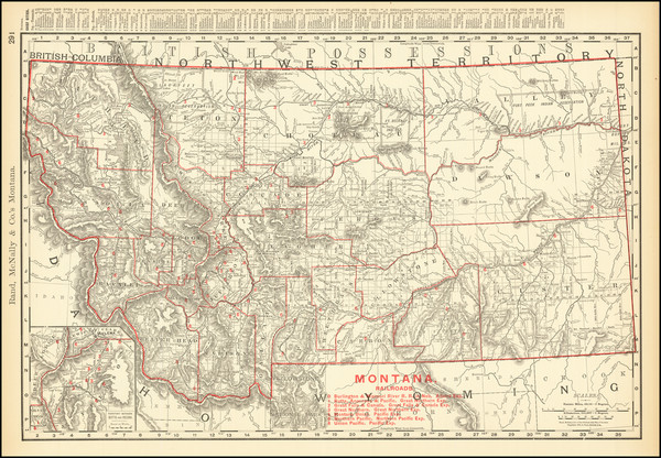 72-Montana Map By Rand McNally & Company