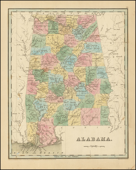 6-Alabama Map By Thomas Gamaliel Bradford